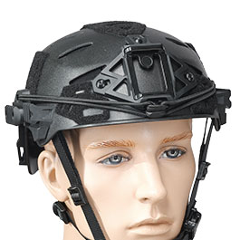 WoSport Airsoft Helm W-Style 3.0 Standard Version mit NVG Mount und seitlichen Rails verstellbar schwarz Bild 5