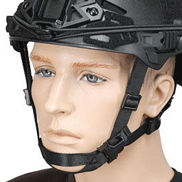 WoSport Airsoft Helm W-Style 3.0 Standard Version mit NVG Mount und seitlichen Rails verstellbar schwarz Bild 6