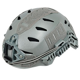 WoSport Airsoft Helm W-Style 3.0 Standard Version mit NVG Mount und seitlichen Rails verstellbar grau Bild 8