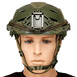 WoSport Airsoft Helm W-Style 3.0 Standard Version mit NVG Mount und seitlichen Rails verstellbar oliv Bild 2