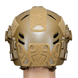 WoSport Airsoft Helm W-Style 3.0 Standard Version mit NVG Mount und seitlichen Rails verstellbar tan Bild 4