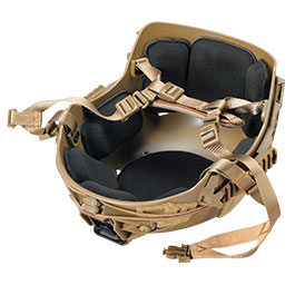 WoSport Airsoft Helm W-Style 3.0 Standard Version mit NVG Mount und seitlichen Rails verstellbar tan Bild 9