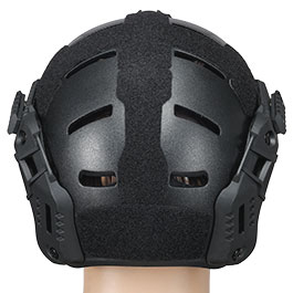 WoSport Airsoft Helm MK Training Style mit NVG Mount und seitlichen Rails verstellbar schwarz Bild 4