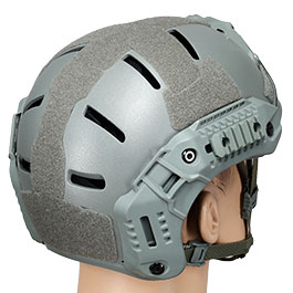 WoSport Airsoft Helm MK Training Style mit NVG Mount und seitlichen Rails verstellbar grau Bild 3