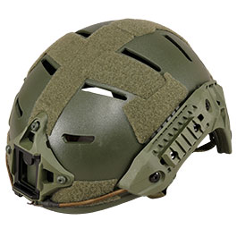 WoSport Airsoft Helm MK Training Style mit NVG Mount und seitlichen Rails verstellbar oliv Bild 8
