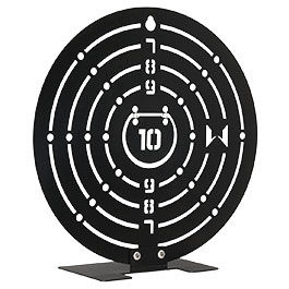 WoSport Circular Training Target bungsziel 230 mm aus Edelstahl schwarz