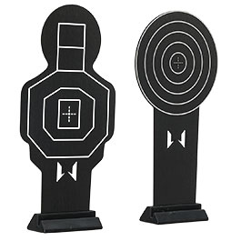 WoSport Shooting Training Target bungszielfiguren aus Aluminium schwarz - 2 Stck