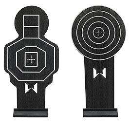 WoSport Shooting Training Target Übungszielfiguren aus Aluminium schwarz - 2 Stück Bild 1 xxx: