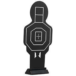 WoSport Shooting Training Target Übungszielfiguren aus Aluminium schwarz - 2 Stück Bild 2
