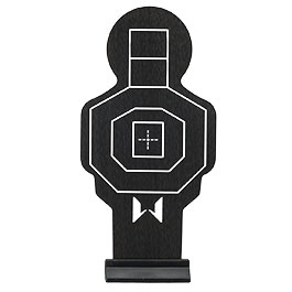 WoSport Shooting Training Target Übungszielfiguren aus Aluminium schwarz - 2 Stück Bild 3