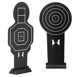 WoSport Shooting Training Target Übungszielfiguren aus Aluminium schwarz - 2 Stück Bild 6