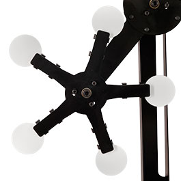 WoSport Triple Star Target mit 15 Zielen dreifaches Kreis-Pendelspiel aus Stahl schwarz Bild 5