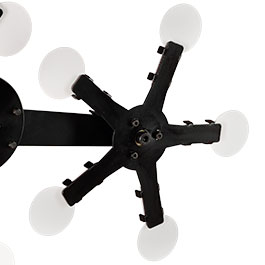 WoSport Triple Star Target mit 15 Zielen dreifaches Kreis-Pendelspiel aus Stahl schwarz Bild 6