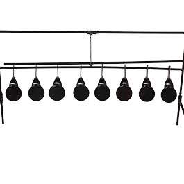 Kleinbild 10 WoSport Wind-Bell Target mit 9 Zielen Metall Pendelspiel schwarz