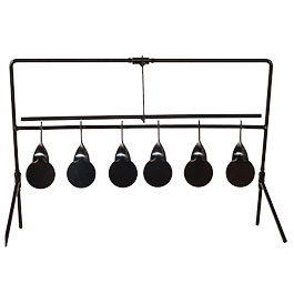 WoSport Wind-Bell Target mit 7 Zielen Metall Pendelspiel schwarz Bild 10