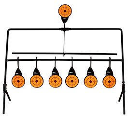 WoSport Wind-Bell Target mit 7 Zielen Metall Pendelspiel schwarz Bild 2