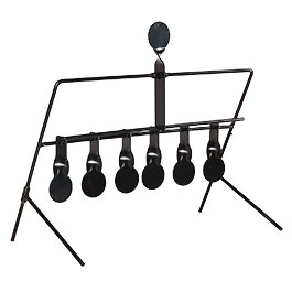 WoSport Wind-Bell Target mit 7 Zielen Metall Pendelspiel schwarz Bild 7