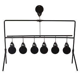WoSport Wind-Bell Target mit 7 Zielen Metall Pendelspiel schwarz Bild 8