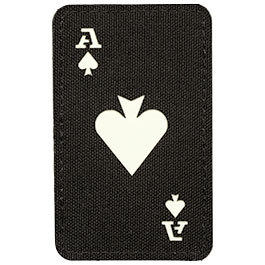 M-Tech Cordura Lasercut Patch Ace of Spades black nachleuchtend