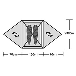 Kleinbild 9 Origin Outdoors Zelt Snugly 2 Personen dunkelgr�n