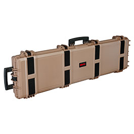 Kleinbild 1 Nuprol Large Hard Case Waffenkoffer / Trolley 139 x 39,5 x 16 cm Waben-Schaumstoff tan - Velcro Edition