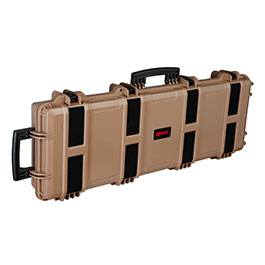 Kleinbild 1 Nuprol Large Hard Case Waffenkoffer / Trolley 109 x 39,5 x 16 cm Waben-Schaumstoff tan - Velcro Edition