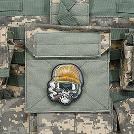 Kleinbild 3 101INC 3D UVSkull Patch Totenkopf-Krieger mit Beanie Klettr�ckseite