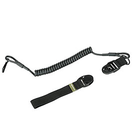 Kleinbild 2 Romantac Tactical Pistol Lanyard / Fangriemen mit Clip und Schlaufe f�r G�rtel schwarz
