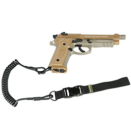 Kleinbild 4 Romantac Tactical Pistol Lanyard / Fangriemen mit Clip und Schlaufe f�r G�rtel schwarz