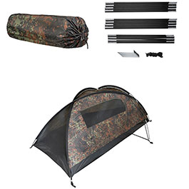 Kleinbild 1  Mil-Tec Zweimannzelt Recom mit Vorraum&nbsp;wetterfest komfortabel flecktarn  