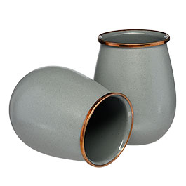 Produktbild zu Barebones Trinkbecher Emaille Set 2 St�ck schiefergrau ...