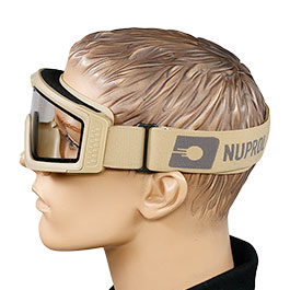 Kleinbild 6 Nuprol Battle Visor Dual Lens Eye Protection Airsoft Helmbrille / Schutzbrille tan / klar