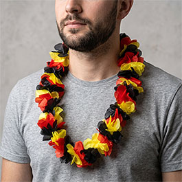 Produktbild zu Fanartikel Deutschland Fu�ball WM 2026  Hawaiikette schwarz- ...