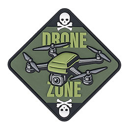 Produktbild zu 101INC 3D PVC Rubberpatch DRONE ZONE mit Sch�del und Knochen ...