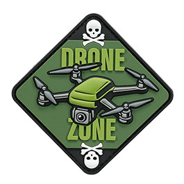 Kleinbild 1 101INC 3D PVC Rubberpatch DRONE ZONE mit Sch�del und Knochen