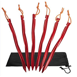 Kleinbild 1 Basic Nature ZeltheringeY-Stake Spiralrot 6 St�ck