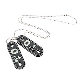 Produktbild zu 101INC DogTag und Patch mit Klett auf der R�ckseite Blutgrup ...