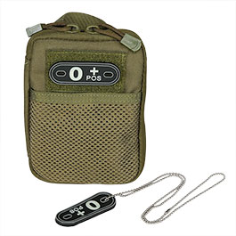 Kleinbild 4 101INC DogTag und Patch mit Klett auf der R�ckseite Blutgruppe 0+