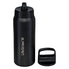 Kleinbild 1 LifeStraw Go Stainless Steel Edelstahl-Trinkflasche mit Wasserfilter vakuumisoliert 700 ml schwarz