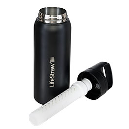 Kleinbild 3 LifeStraw Go Stainless Steel Edelstahl-Trinkflasche mit Wasserfilter vakuumisoliert 700 ml schwarz