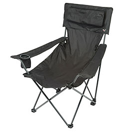 Kleinbild 1 Fox Outdoor Klappstuhl Deluxe mit R�cken- und Armlehne inkl. Getr�nkehalter schwarz