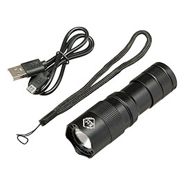 Kleinbild 11 KH-Security Taschenlampe 2in1 Pro Alarm mit Personenalarm wiederaufladbar 3 Leuchtmodi 300 lm schwarz