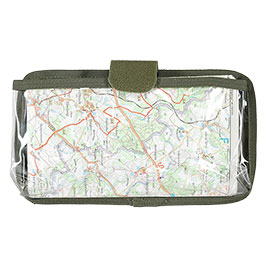 Kleinbild 1 MFH Karten-/Tablet-Tasche klappbar mit Klettr�ckseite transparent oliv