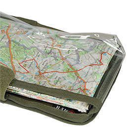 Kleinbild 4 MFH Karten-/Tablet-Tasche klappbar mit Klettr�ckseite transparent oliv