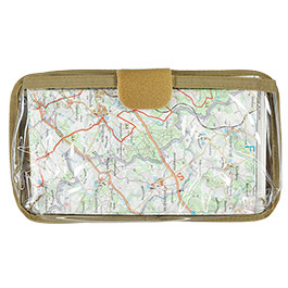 Kleinbild 1 MFH Karten-/Tablet-Tasche klappbar mit Klettr�ckseite transparent coyote tan