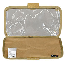 Kleinbild 2 MFH Karten-/Tablet-Tasche klappbar mit Klettr�ckseite transparent coyote tan