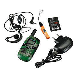 Kleinbild 4 Baofeng Walkie-Talkie-Set BF-T6 bis zu 2 km Reichweite aufladbar mit integrierter Taschenlampe camouflage