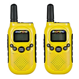 Thumbnail Baofeng Walkie-Talkie-Set BF-T6 bis zu 2 km Reichweite aufladbar mit integrierter Taschenlampe gelb