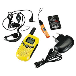 Kleinbild 4 Baofeng Walkie-Talkie-Set BF-T6 bis zu 2 km Reichweite aufladbar mit integrierter Taschenlampe gelb