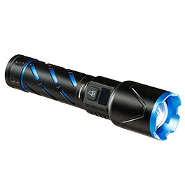 Kleinbild 2 Trizand taktische LED-Taschenlampe 800 Lumen 3 Leuchtmodi inkl. Strobe aufladbar inkl. Handschlaufe und USB-C-Kabel schwarz-blau